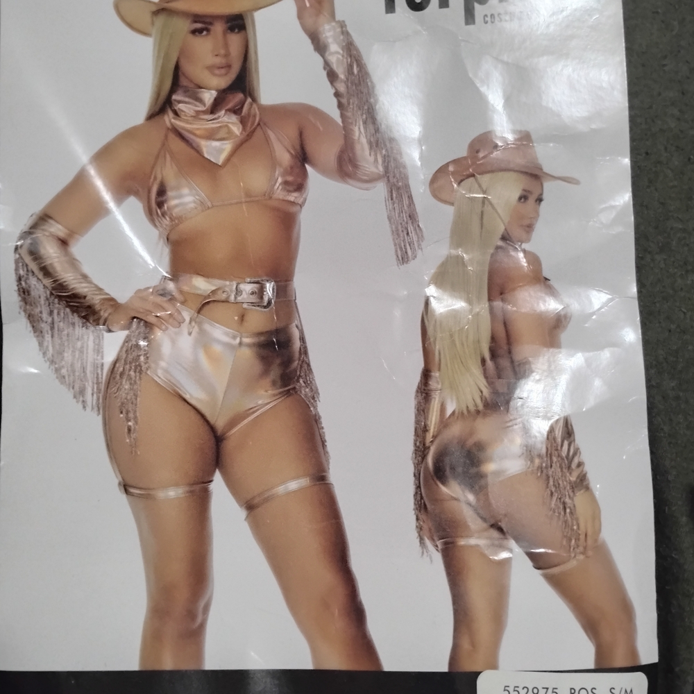 Metallic Fringe Cowboy Outfit